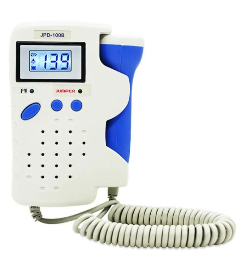Detector Fetal Jumper (Doppler Fetal) Com Curva JPD-100B Com Pilhas - Jumper