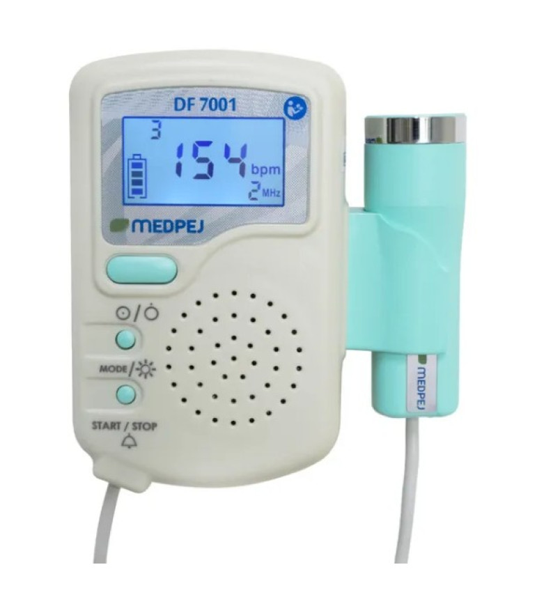Detector Fetal Portátil Digital DF-7001 D Com Carregador + Bateria Recarregável - Medpej Detector Fetal Portátil Digital DF-7001 D Com Carregador + Bateria Recarregável - Medpej