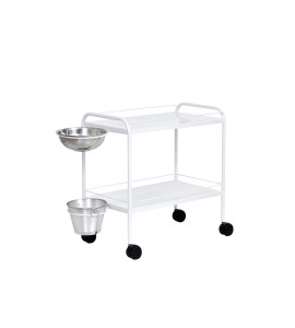 Carro Curativo C/ Balde e Bacia em Pintura Epóxi S-0240 - Salutem